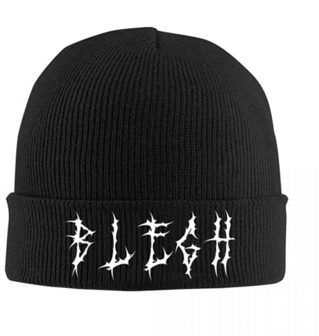 ZGGUOJU Autumn and Winter Unisex hat Blegh Heavy Metal Funny Metalcore core Metal Metalhead Warm Knitted Cap Hip Hop Bonnet Hat Winter Beanies Hat