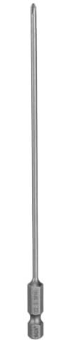 QUARKZMAN PH0 Phillips Schraubendreher Bit Set mit 1/4 Sechskantschaft, 2.5mm Stab 150mm Lang Magnetische Kreuzkopf Bitsatz S2 Stahl Bohrer Elektrowerkzeug für Reparatur