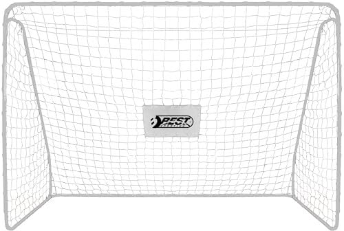 Best Sporting Tornetz für Fußballtor I Tornetz mit Best Sporting Logo I Hochwertiges Tornetz passend für Tore mit den Abmessungen 180 x 120 x 60 cm I Fussball Tornetz Weiß/Schwarz