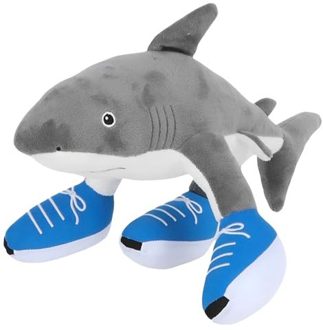 Ajuanbazha Tralalero Tralala Hai Plüschtier, Lustige Italian Brainrot Meme Figur mit Sneakers, Weiches Kuscheltier Spielzeug für Kinder & Erwachsene, Geschenkidee für Fans (A)