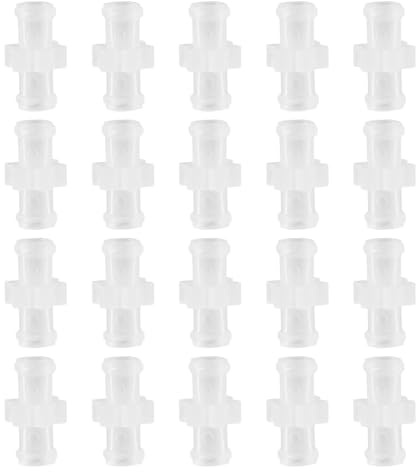 Tabanzhe 20 Pcs Syringe Adapter Luer Lock Female to Female–Transfer Joint Connector Coupler Kit for Syringe Connection,Liquid & Gas Transfer,Lab Use