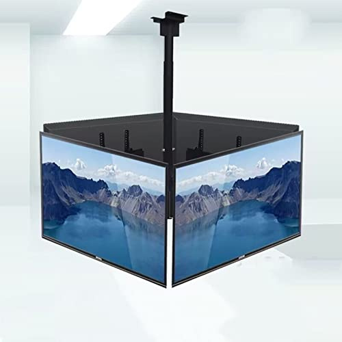 WQPMNYG Universal TV Stand Ceiling Mount Bracket for 32 65 Inch TVs 360 Degree Rotating Frame Adjustable Tilt & Swivel Supports 4 Screens