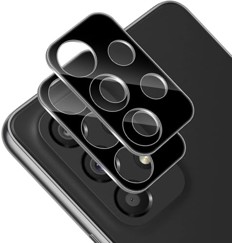 Xunzii 2 Stück Kameraschutz für Samsung Galaxy A53 für Panzerglas[Schwarz], 9H Härte Anti- Kratzer Kamera Schutzfolie, Ultra-Klar Linse Glas Folie, Anti-Staub Kamera Schutz