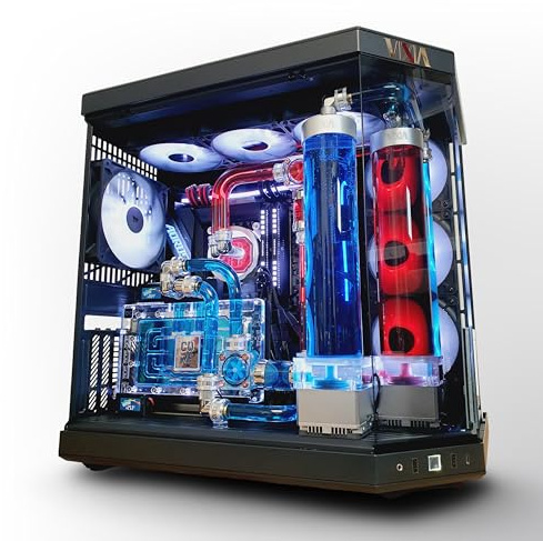 VIXIA High End Custom Watercooled Gaming PC - Intel Core i9 14900K 6.0GHz - Nvidia GeForce RTX 5090 DDR7 64GB - DDR5 64GB 6000MHz - PCIe5.0 M.2 NVME 4TB - Full Dual Cooling - Black - VXF-30B