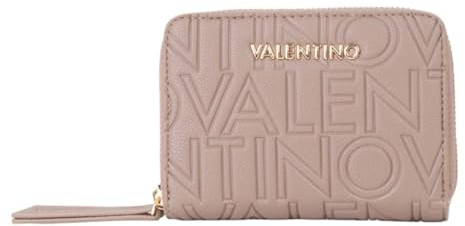 Valentino Monedero Pansy Zip Around Wallet Taupe marrón Topo