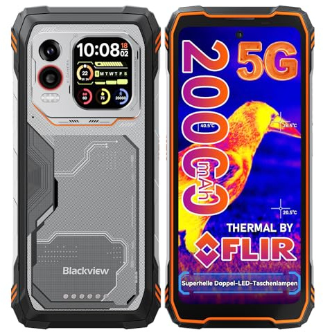 Blackview Xplore 1 Pro 5G Outdoor Handy Wärmebildkamera (20000mAh),36GB+256GB/2TB, 6,78 2,4K 120Hz, Dimensity 7050, 64MP+50MP, IP68 IP69K/Dual SIM/NFC/GPS/Outdoor Smartphone Ohne Vertrag Android 15