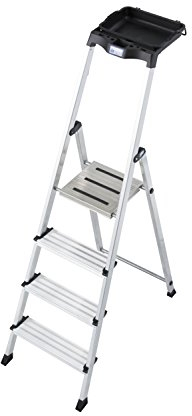 KRAUSE Stehleiter Secury mit Multigrip System, 4 Stufen, 126528