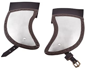Wangenklappen für Helme, Paar aus Stahl und Leder von ULFBERTH