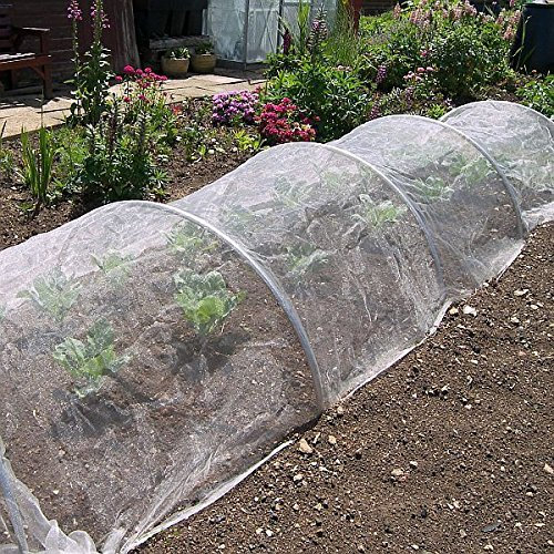 Gardening Naturally 19mm Aluminium Small Garden Hoops - Complete with clips - Cloche Tunnel (3)