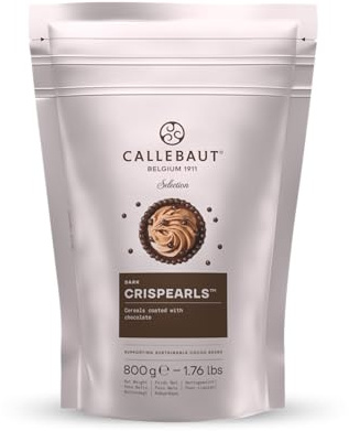 CALLEBAUT Perles de Chocolat Biscuit Croustillant Noir 800 g