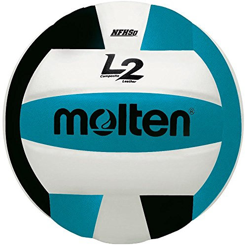 Molten Premium Competition L2 Volleyball, NFHS zugelassen, Black/Aqua/White