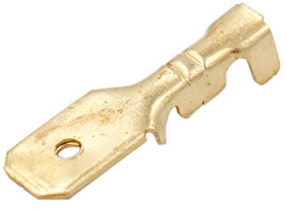 Heschen, terminali a crimpare a picco, connettori a crimpare, 6,3 mm, non isolati, 100 pezzi