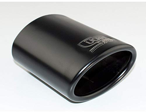 Ulter Sport Endrohr - Oval 95x65mm - Länge 120mm - Montage 40-55mm - Schwarz Edelstahl