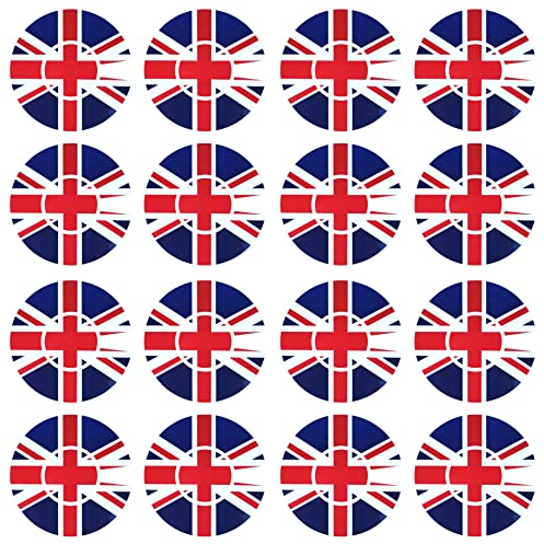 Acclaim Jumbo 6 cm Union Jack Blue Red White Lawn Bowls Identification Stickers Markers 4 Full Sets Of 4 Self Adhesive