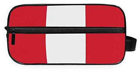 FANTAZIO Badezimmer Aufbewahrungstasche Make-up Tasche Flagge Peru Kosmetiktasche Wash Gargle Bag