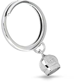 Donipreziosi Verstellbarer Capri-Glöckchen-Ring, aus 925% Weißsilber, Made in Italy, Glockenring, Silber