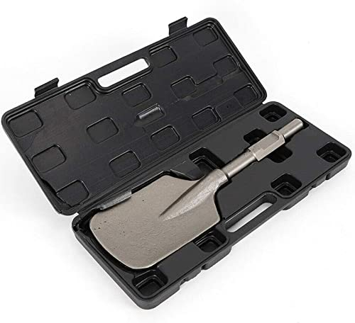 Schaufelmeiße,Tonspaten,Schaufelmeißel,Tonspaten Meißel-Bit, Spatmeißel Asphaltmeißel mit Kunststoffkoffer für 65/95 Abbruchhammern Stemmhammer Meissel,Abtragen von Beton & Mauerwerk
