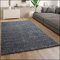 Paco Home Hochflor Teppich Wohnzimmer Shaggy Langflor Modern Einfarbiges Muster Hellblau, Grösse:120x170 cm
