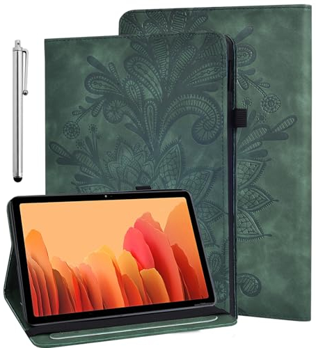 GLANDOTU Hülle für Huawei Mediapad M5 Lite 10, mit Stylus Stift - Ultra Dünn Stifthalter Standfunktion Flip Cover PU Leder Tablet Case（Grün）