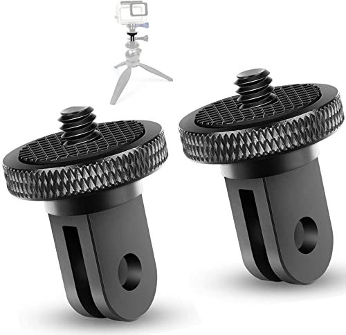 WDZYRM, Adattatore in Alluminio da 1/4 inch - 20 Pollici Adattatore per Treppiede Accessorio 2 Pezzi per Fotocamera Gopro Sony Gopro Hero Insta360 Sjcam Sj4000 Xiaomi Xiaoyi e Altre Action Camera