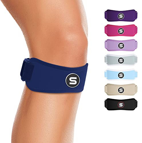 Sleeve Stars Tutore Tendine Rotuleo - Tutore Ginocchio Rotula per Bambini, Donne e Uomini, Fascia Ginocchio Ortopedica, 3 Lunghezze, Cinturino Sottorotuleo per Artrite (1, blue navy, Taglia unica)