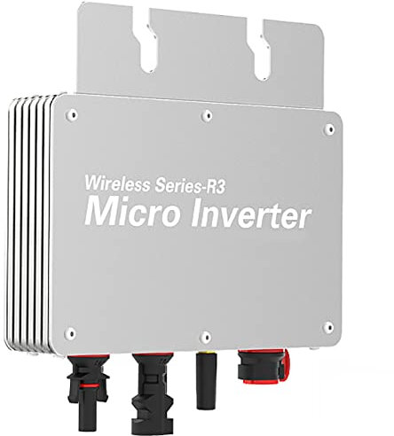 TEHONGMAI Micro onduleur réseau, 300W/350W Micro onduleur Solaire, contrôle WiFi étanche IP65, Identification Automatique Sortie AC 120V/230V