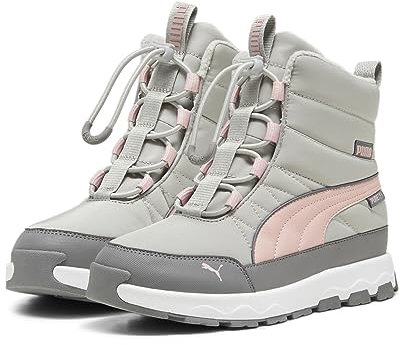 PUMA Evolve Scarpone Puretex Jr, Scarpe da Ginnastica, Grigio Fumo Future Rosa Bianca, 38 EU