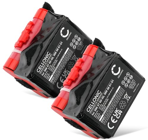 CELLONIC 2X Batterie Compatible avec Husqvarna Automower 305, 105, 308, Gardena R40Li, R70Li, R50Li, R38Li, R80Li, R45Li, R40, R70, R80, R50, Rob R1000 2500mAh 18.5v