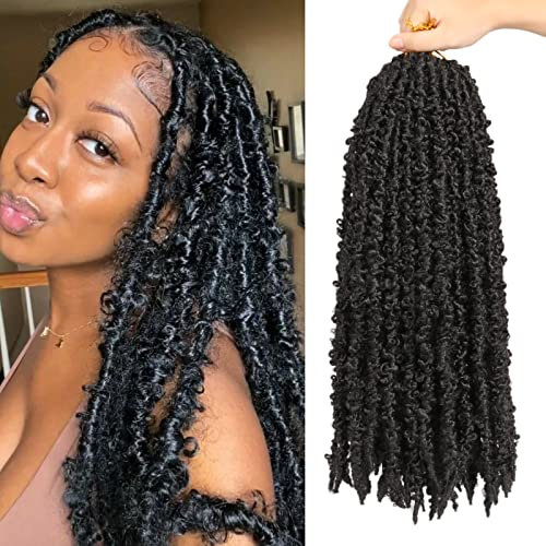 Xtrend 20 pouces Black Butterfly Locs CROCHET CHEILS Long Faux Locs Crochet Pré-boucle Traids Synthétiques Softs Locs Fomen 6Packs 10 Strands/Pack 1B#