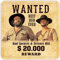 Blechwaren Fabrik Braunschweig GmbH - Bud Spencer und Terence Hill - WANTED - BEST DUO EVER - Metall Getränkeuntersetzer, Quadratisch, Rot, Schwarz, 10 x 10 cm, Schaumstoff-rückseitig, DT06