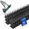 3 Meter Taubenabwehr Spikes (3cm Hoch) – UV-beständiger Kunststoff in Schwarz, wetterfest, Click-System (6Stück x 50cm), 3-reihig Vogelschutz ideal für Balkon und Fensterbank, schnelle Montage