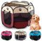 Parque para Perros Plegable 73x73x43 cm – Corralito Portátil para Mascotas Pequeñas Ideal para Viajes, Juegos o Descanso en Casa y Exterior – Marrón