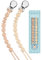 Kowlone Attache Sucette Silicone Soothie Tétine Clips Porte Accroche Chaîne pour Garçons et Filles Douche de Bébé 2pcs(Beige,Avoine)