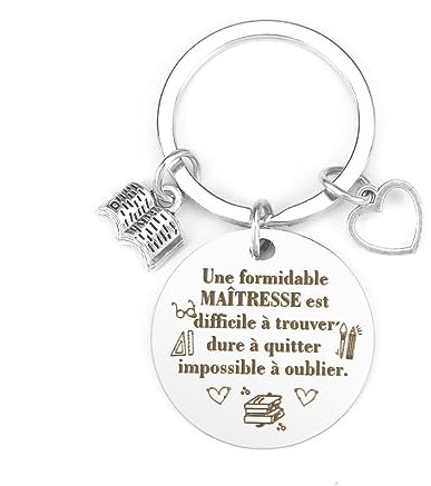 Cadeau Maitresse Noel Porte Clef Maîtresse Porte Clés Maîtresse Cadeau Maitresse D'École Noel Cadeau Merci Cadeau Femme Cadeau Anniversaire Femme Porte Clef Merci Porte Cle Maîtresse D'École