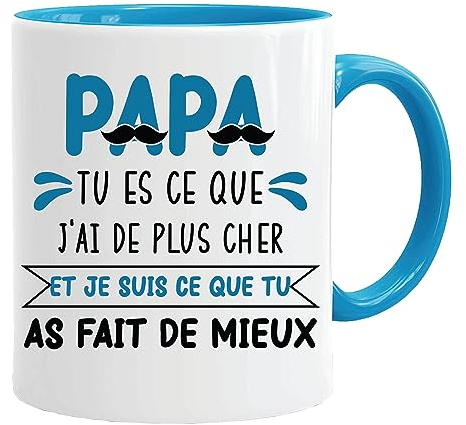 Regalo Papá Taza | Papá eres que tengo más caro y yo soy lo que has hecho mejor |Regalo futuro Papá - Navidad Papá - Día del Padre - Cumpleaños Papá