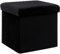 Avilia Sitzwürfel Hocker Hocker Faltbare Aufbewahrungsbox aus Leinen, gepolstert, Schwarz, 31 x 31 cm