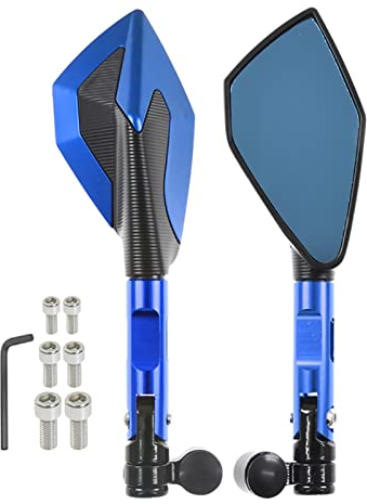 Motorrad 8 10mm Spiegel Rückspiegel Für BMW R1200GS R 1200 GS LC Adventure ADV R1250GS R 1250 GS Adventure 2014-2021 Compatible Motorradspiegel (Farbe : BLAU)