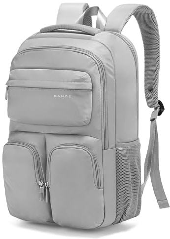 FUTURE AESTHETICS Reiserucksack für Damen, Herren, College-Rucksack, wasserdicht, Handgepäck, Business-Rucksack, GRAU, Large, Laptop-Rucksack