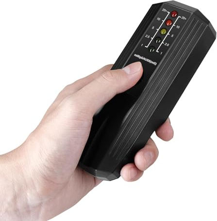 EMF-Messgeräte, 5 LEDs EMF Meter, 50Hz - 20.000Hz Strahlungsdetektor Tragbarer, Elektromagnetische paranormale Geräte Tester Magnetfeld Ghost Hunting Detektor