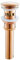 Piletta Lavabo Bagno con Troppopieno Ottone Scarico Lavandino Pop Up Bounce Premere Verso Il Basso per 1/4 per Il Lavabo,oro Rosa