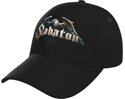 FJYIKKLO Sa-B-A-Ton Unisex-Baseballkappe, schwarz, verstellbar, Trucker-Kappe für Damen und Herren, Outdoor-Sonnenschutz, Fans, Merch, Schwarz , One size