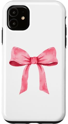 Hülle für iPhone 11 Coquette Pink Bow Y2K, Rosa Kokette Girly Ribbon Rosa Schleife