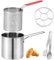 Generic Friteuse en acier inoxydable 304 avec panier et poignée rivetée, mini friteuse à huile multifonction pour frites, poisson, ailes de poulet