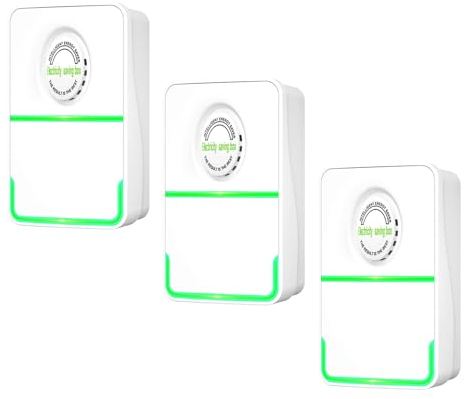 Stromsparbox 90‑250 V, 3 Stück. Bequem zu verwenden. Geringer Stromverbrauch. Energiesparstecker. Kompaktes Design (EU-Stecker)