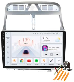 Autoradio Android 13.0 Navi 2 DIN Stereo für Peugeot 307 307CC 307SW 2001-2013 Sat GPS Navigation 9 Zoll Cartablet Multimedia Player FM BT Receiver mit Carplay 4G 5G WiFi SWC,Y500s