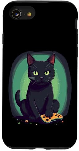 iPhone SE (2020) / 7 / 8 Gamer Black Cat Gaming Bombay Cats Gamer Case