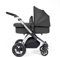 Ickle Bubba Stomp Luxe 12pc Travel System with i-Size Cirrus Car Seat & ISOFIX Base – All-Terrain Pram, Reversible Seat, Carrycot, UPF 50+ Hood, Rain Cover & Accessories (Silver/Charcoal Grey/Black)