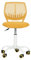 FurnitureR Set von 1 Schreibtisch Stuhl, einstellbare Höhe Task Stuhl, Drehstuhl mit kleinem Loch Rückenlehne Design für Schlafzimmer Arbeitszimmer, Gelb