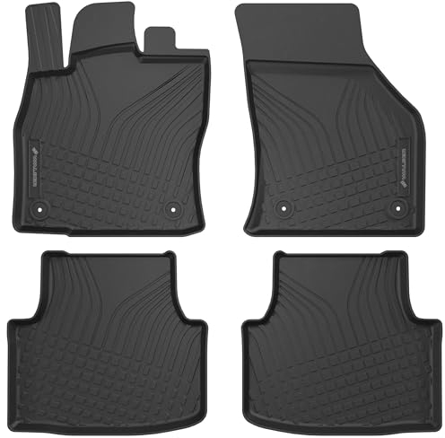 Walser Premium Fussmatten Auto für Cupra Formentor (KM7) 07/2020-Heute, Seat Leon (KL1) 11/2019-Heute, 100% passgenaue Gummimatten Auto - Made in EU, robuste Fußmatten Auto, Auto Fußmatten