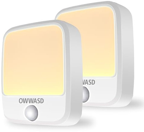 LED Night Light Plug in Wall Night Light with Dusk to Dawn Photocell Sensor & Brightness Adjustable 2700K Warm White Lamp for Kids/Children/Adults, Stairs, Hallway, Kitchen, Bedroom